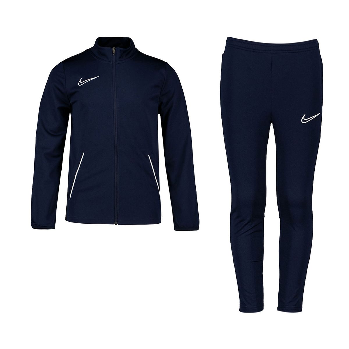 NIKE TUTA DRI FIT ACADEMY BAMBINO 043770601 010 BLACK WHITE WH Tute Training Calcio Sport