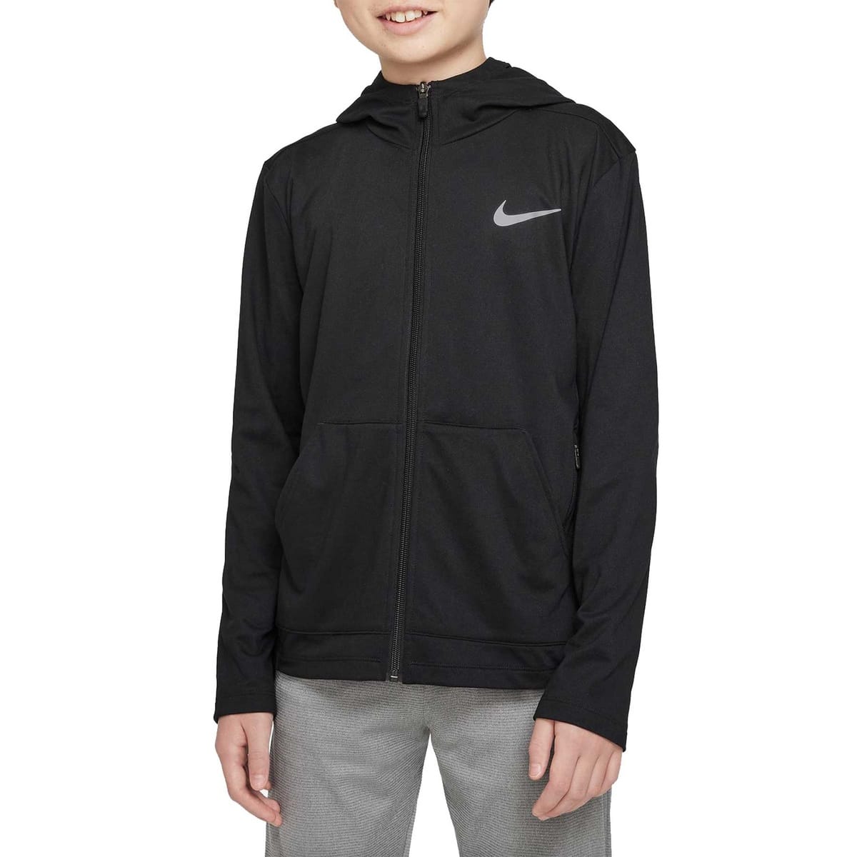 FELPA FULL ZIP CON CAPPUCCIO POLY TRAINING BAMBINO