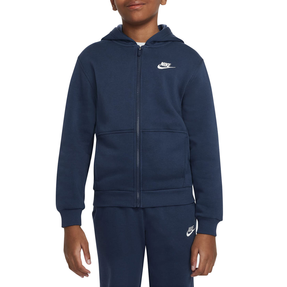 FELPA CON CAPPUCCIO FULL ZIP CLUB BAMBINO