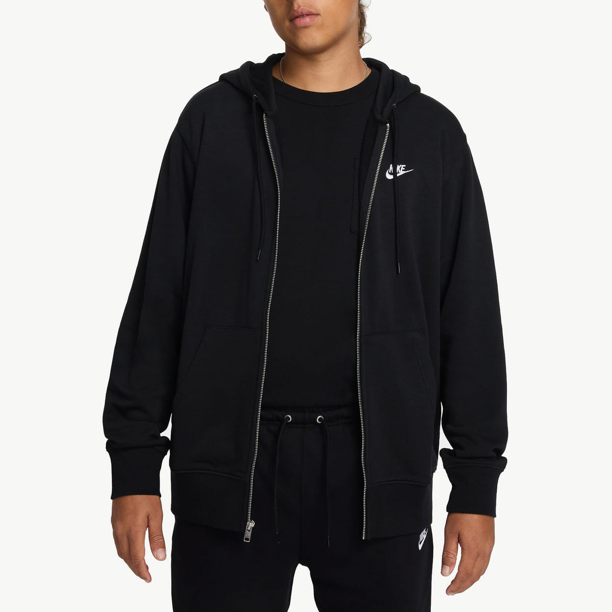 FELPA FULL ZIP CON CAPPUCCIO CLUB MINI LOGO