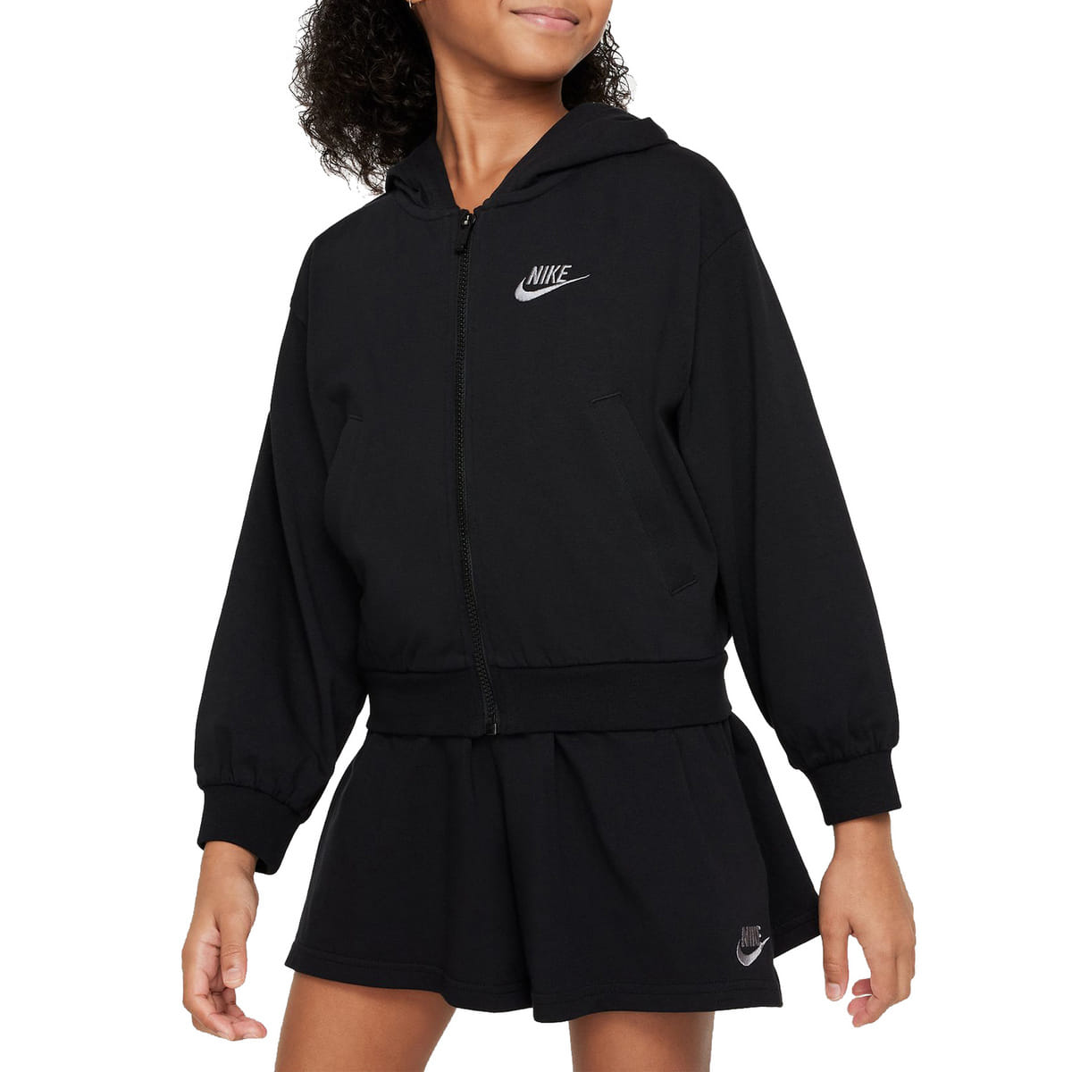 FELPA FULL ZIP CON CAPPUCCIO BAMBINA