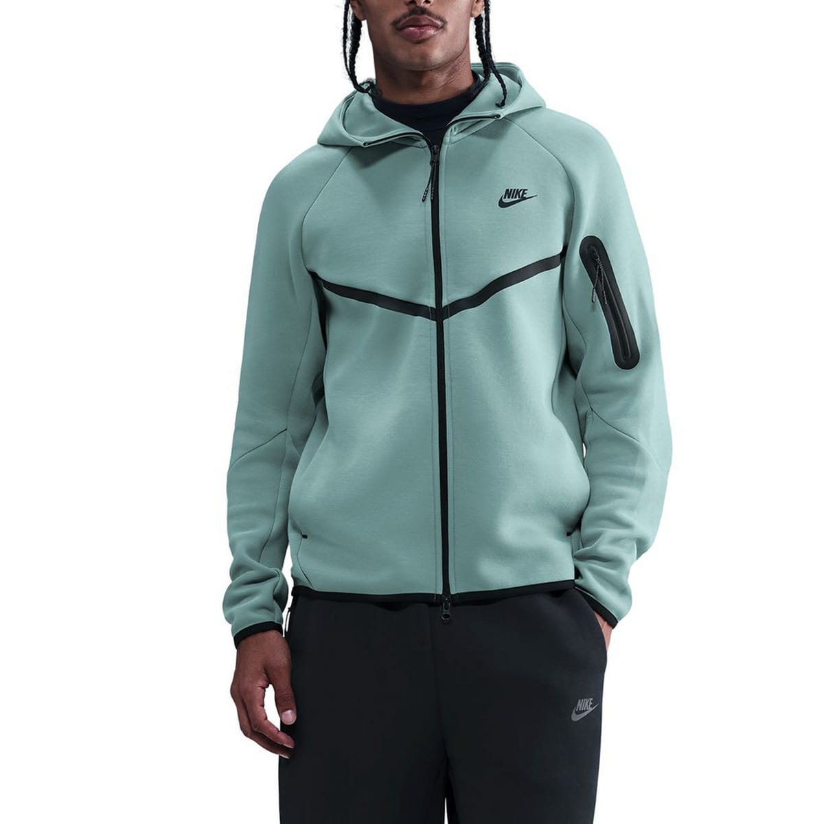FELPA FULL ZIP CON CAPPUCCIO TECH FLEECE
