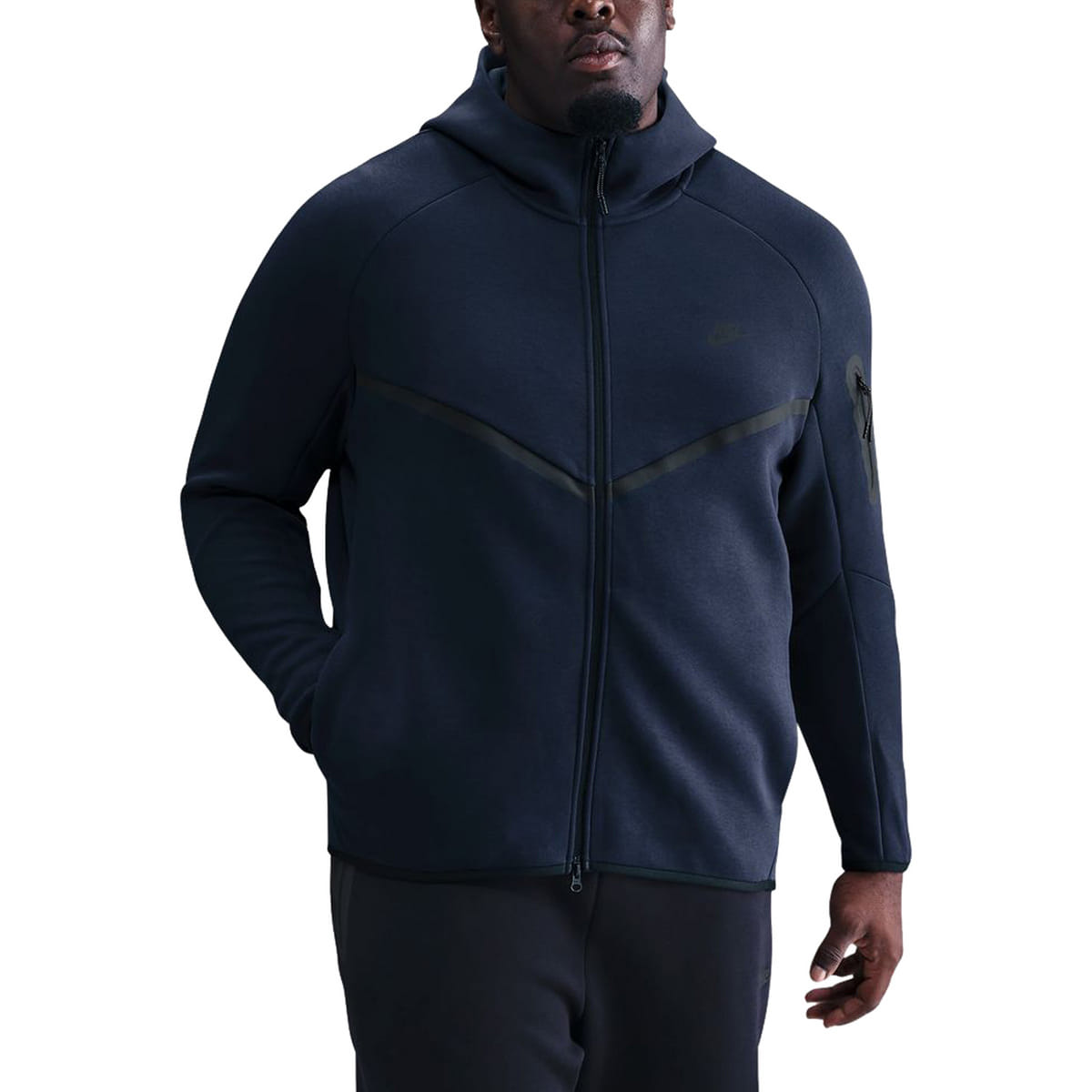 FELPA FULL ZIP CON CAPPUCCIO TECH FLEECE
