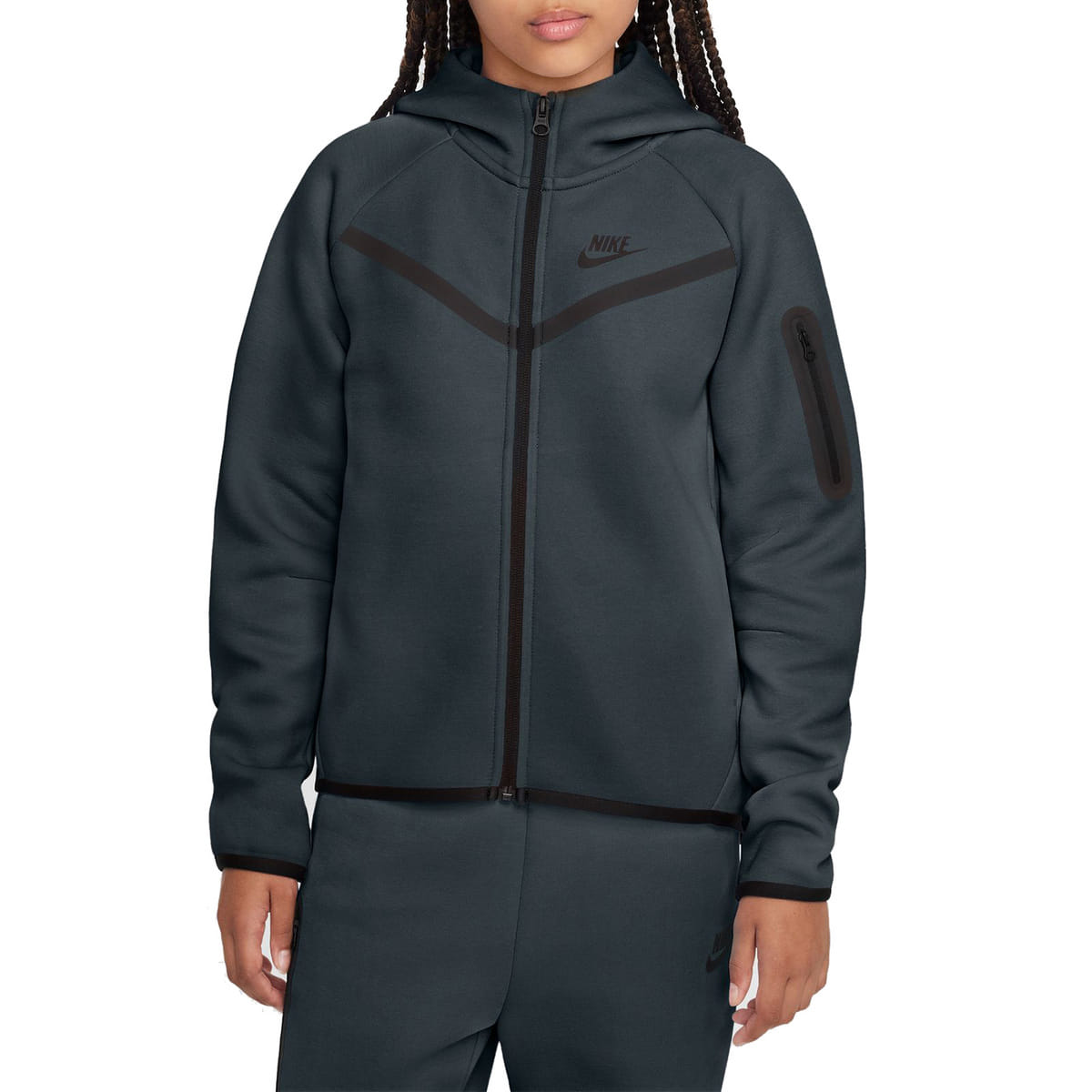 FELPA CON CAPPUCCIO FULL ZIP TECH FLEECE BAMBINA