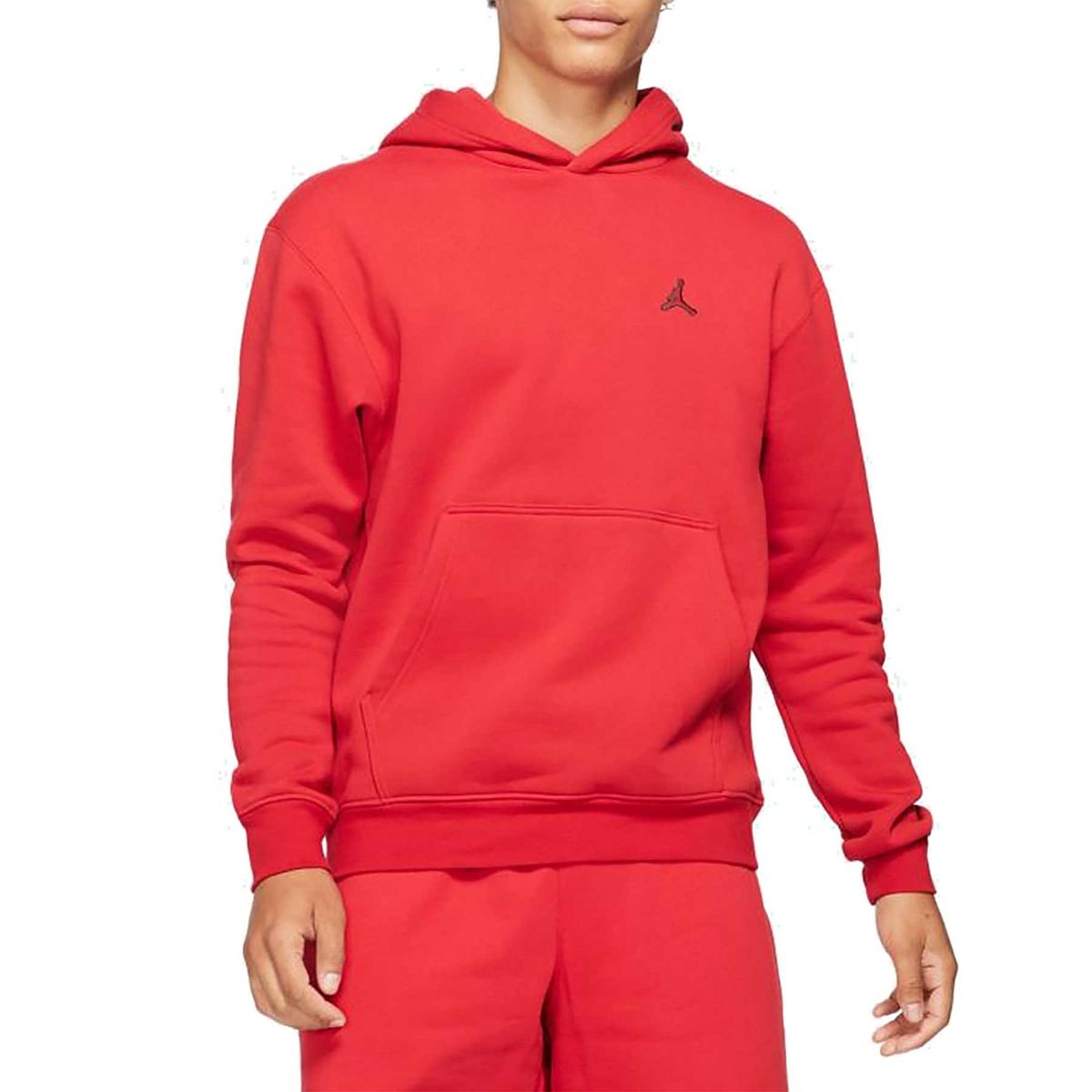 NIKE JORDAN FELPA CON CAPPUCCIO ESSENTIALS 043249301 687 GYM RED Felpe Sport Style Uomo Moda