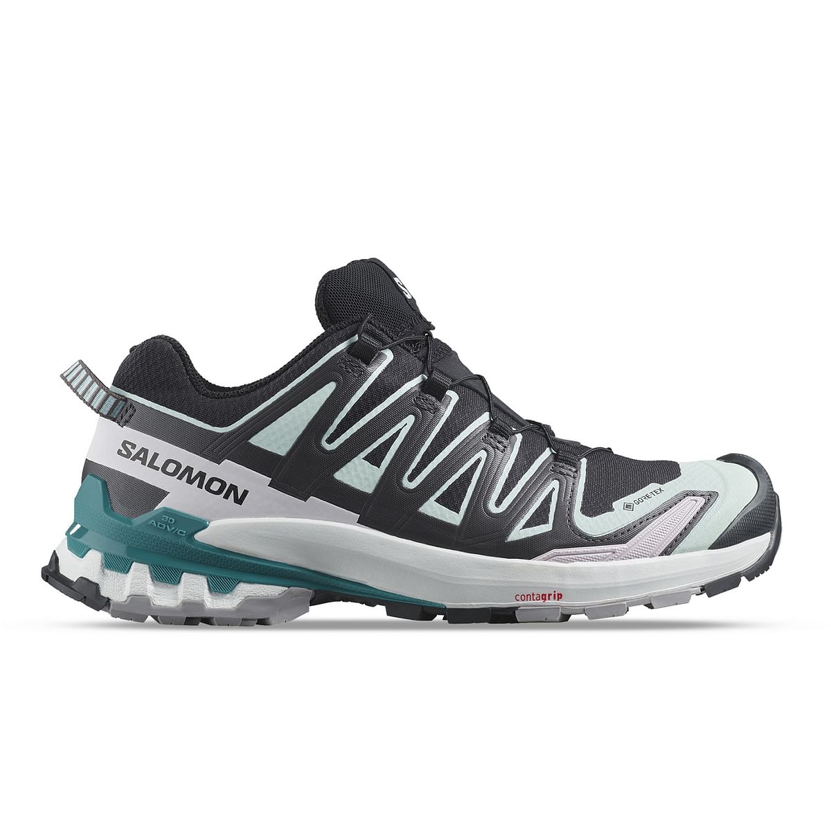 SALOMON XA PRO 3D V9 GTX DONNA 047936701 9100 BLK AQUA BLU Scarpe Trail Running Running Sport