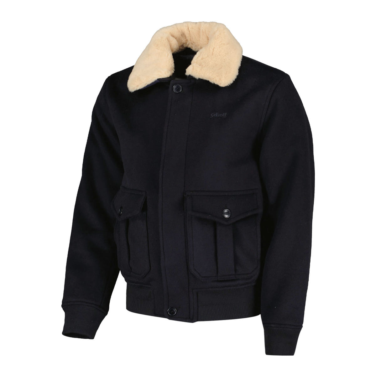 BOMBER IN LANA COLLO ECOPELLICCIA AIRGUARD