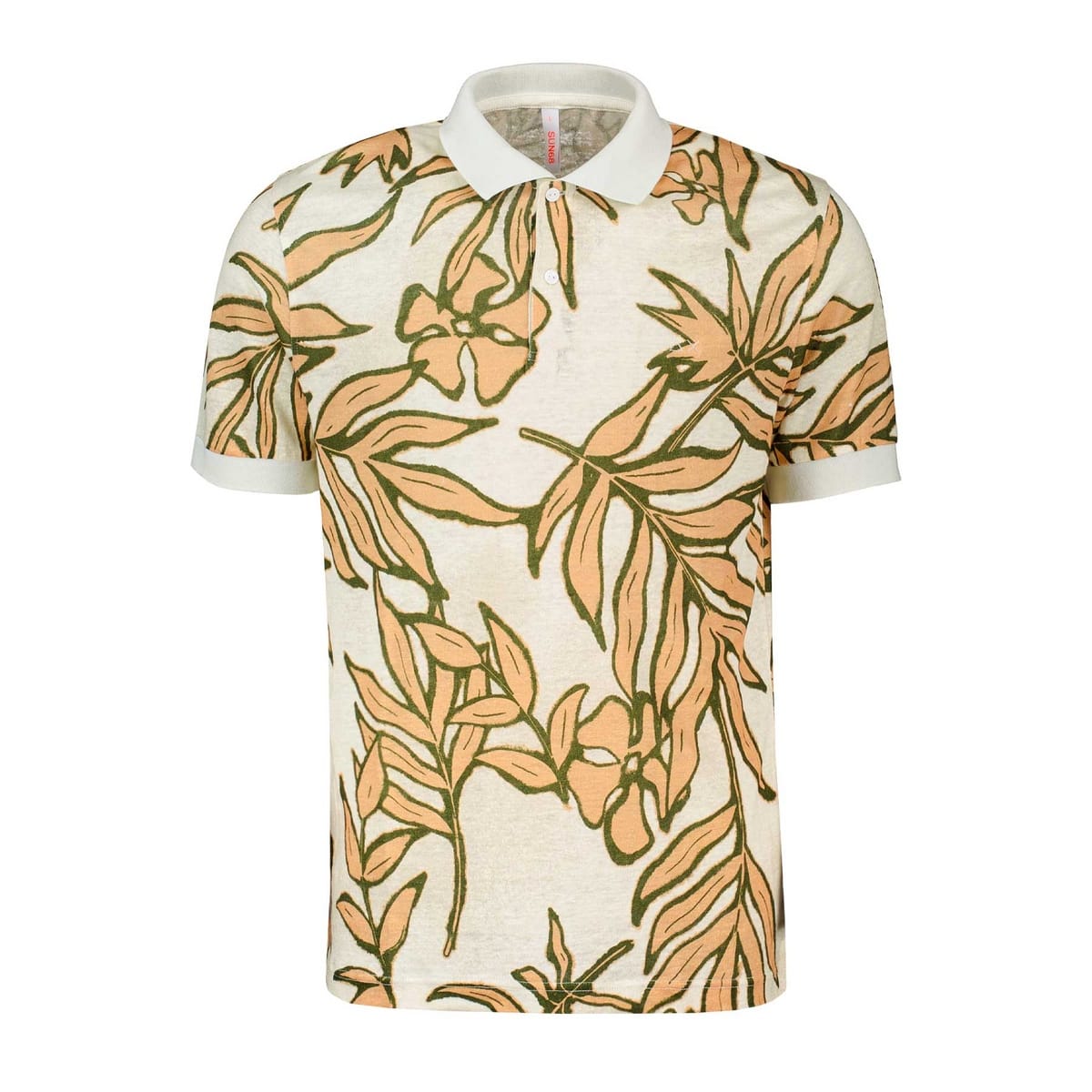 POLO IN LINO ALL OVER PRINT