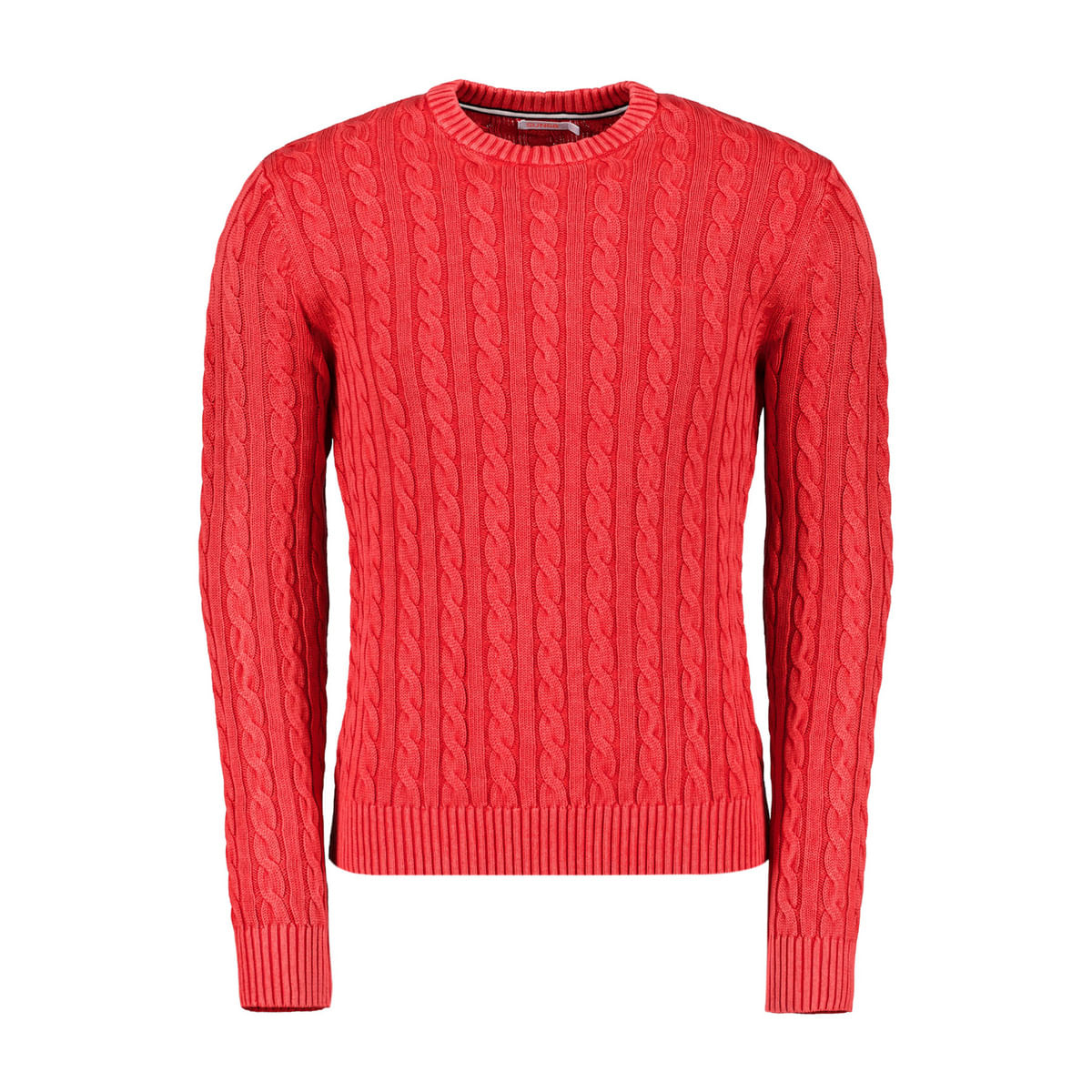 MAGLIONE GIROCOLLO IN COTONE A TRECCE VINTAGE