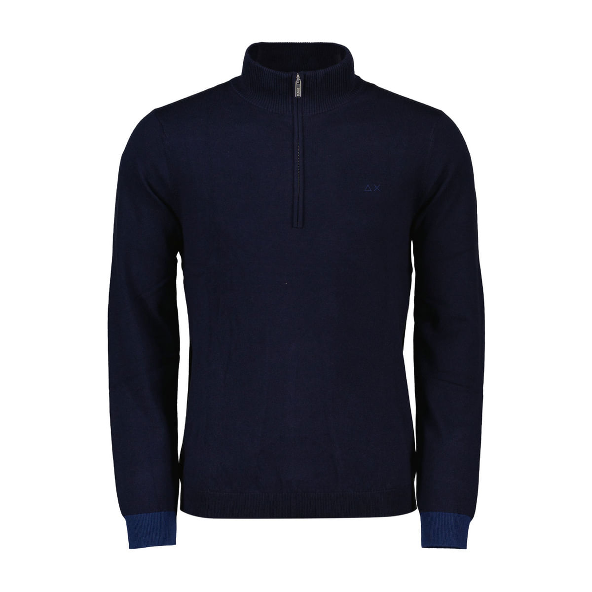 MAGLIONE MEZZA ZIP IN LANA E COTONE