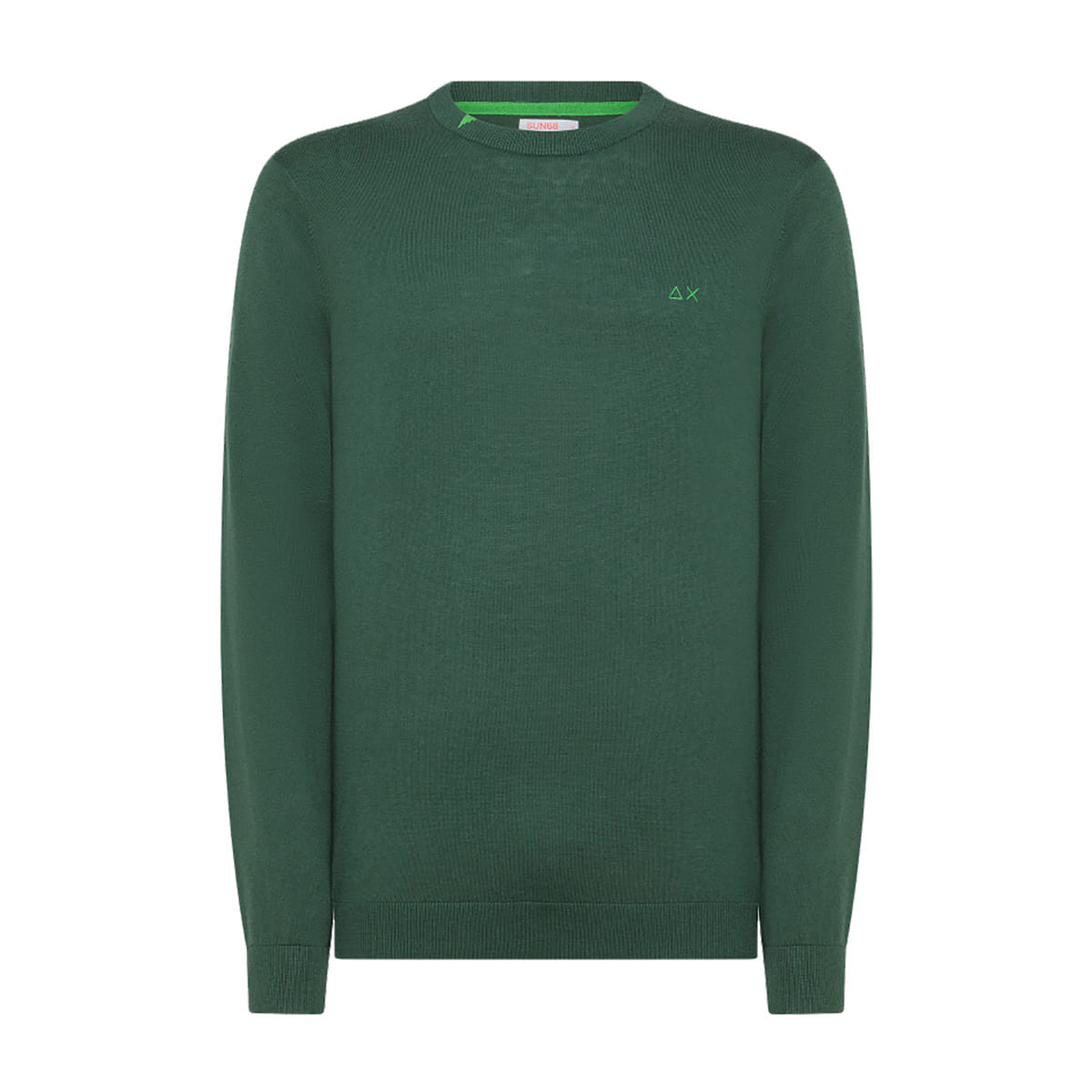 MAGLIONE GIROCOLLO IN COTONE E LANA