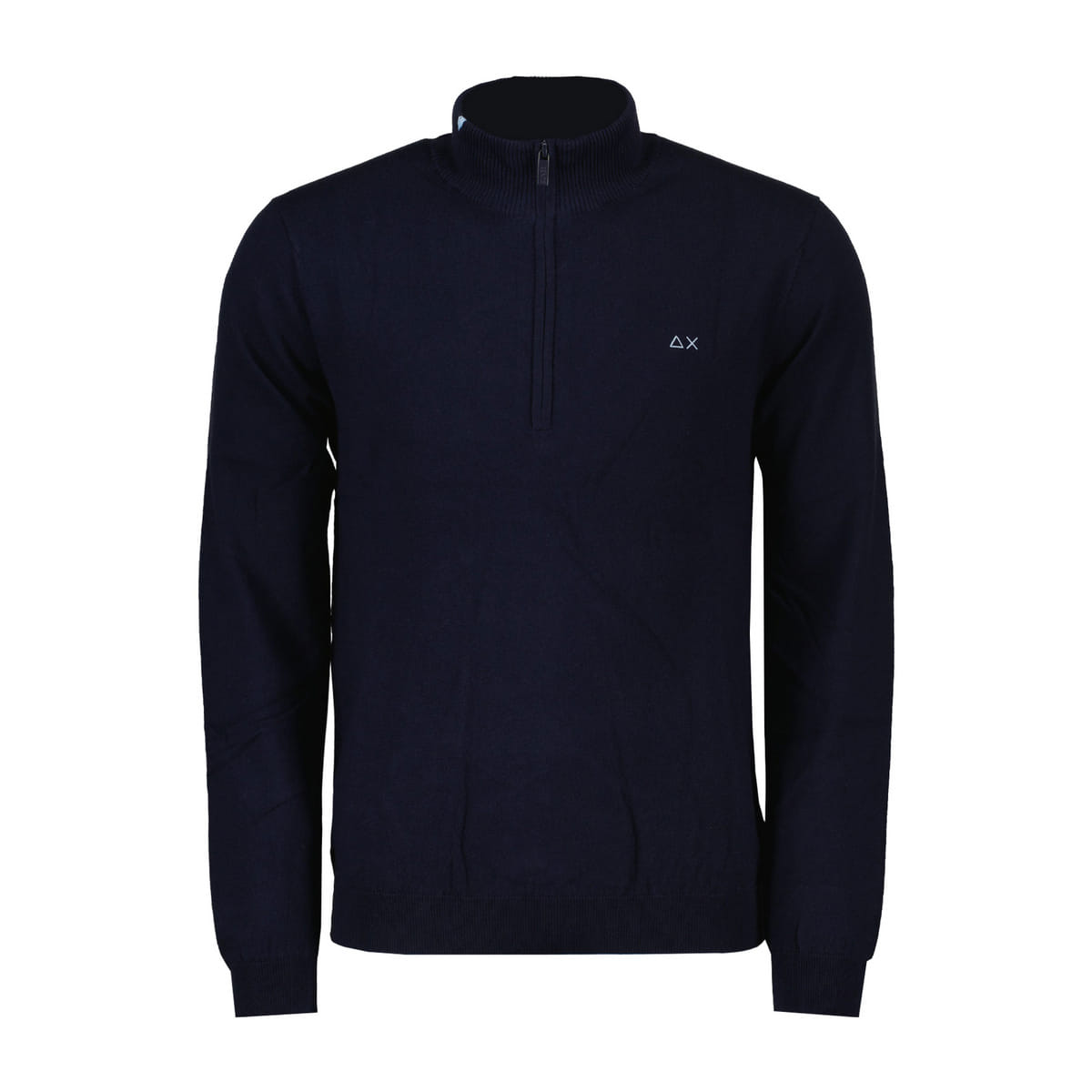 MAGLIONE MEZZA ZIP IN COTONE E LANA COTONE