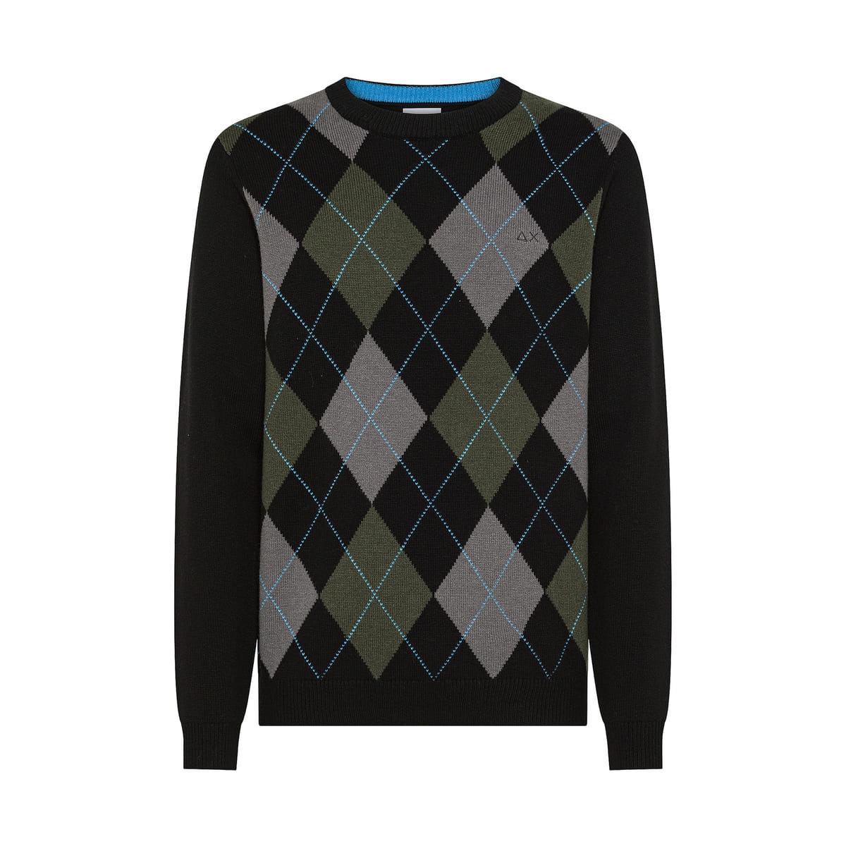 MAGLIONE GIROCOLLO LANA E CACHEMIRE ARGYLE