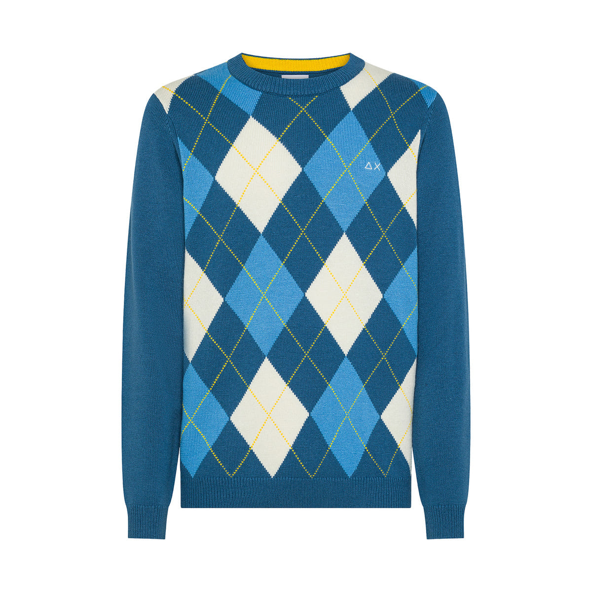 MAGLIONE GIROCOLLO LANA E CACHEMIRE ARGYLE