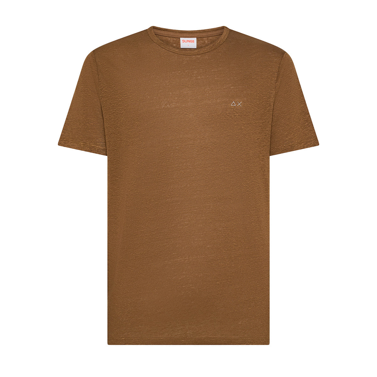 T-SHIRT GIROCOLLO JERSEY LINEN SOLID