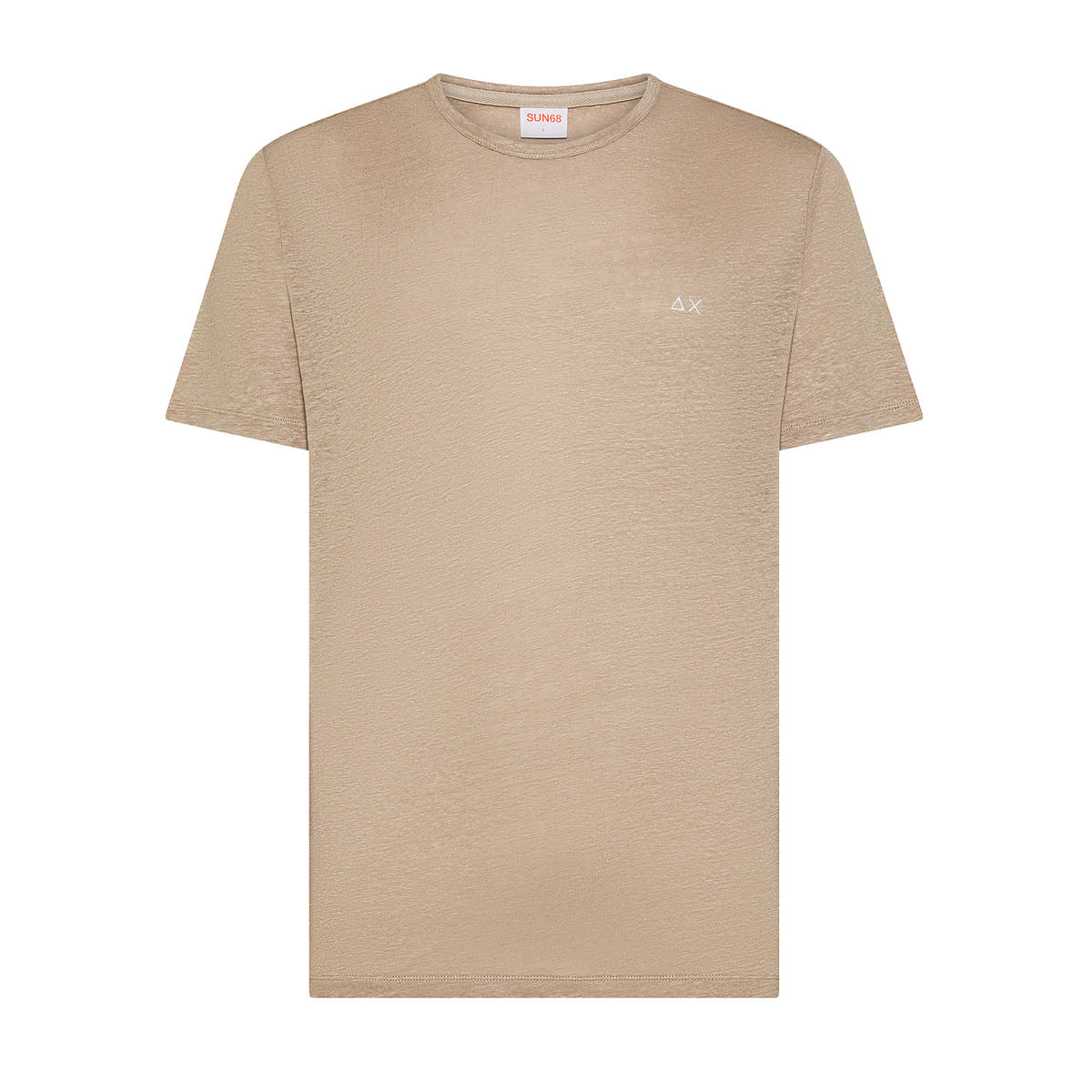 T-SHIRT GIROCOLLO JERSEY LINEN SOLID