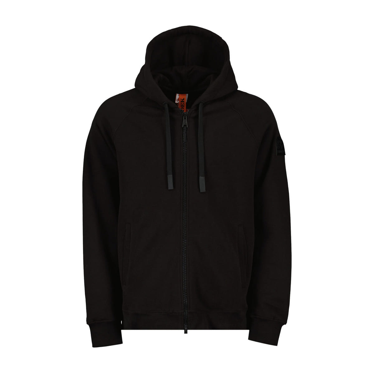 FELPA FULL ZIP CON CAPPUCCIO CON LOGO MANICA