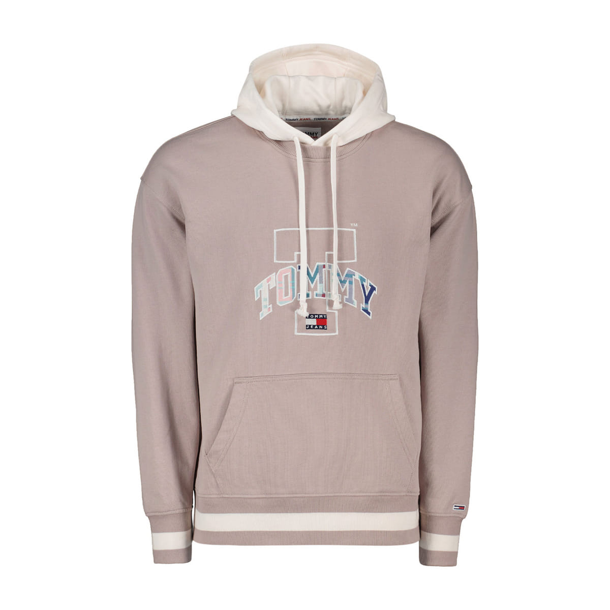 FELPA CON CAPPUCCIO T LOGO TARTAN