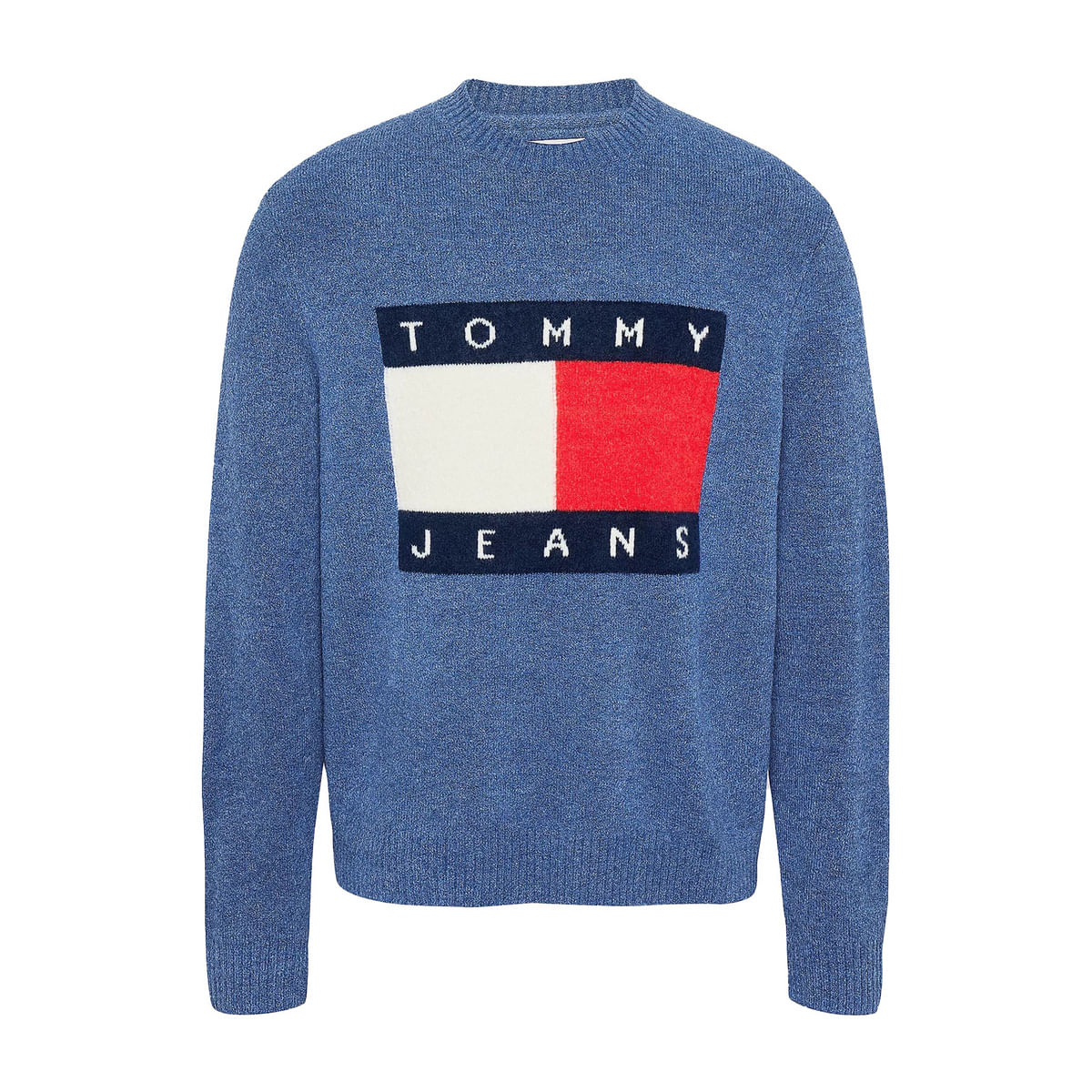 MAGLIONE GIROCOLLO MELANGE FLAG