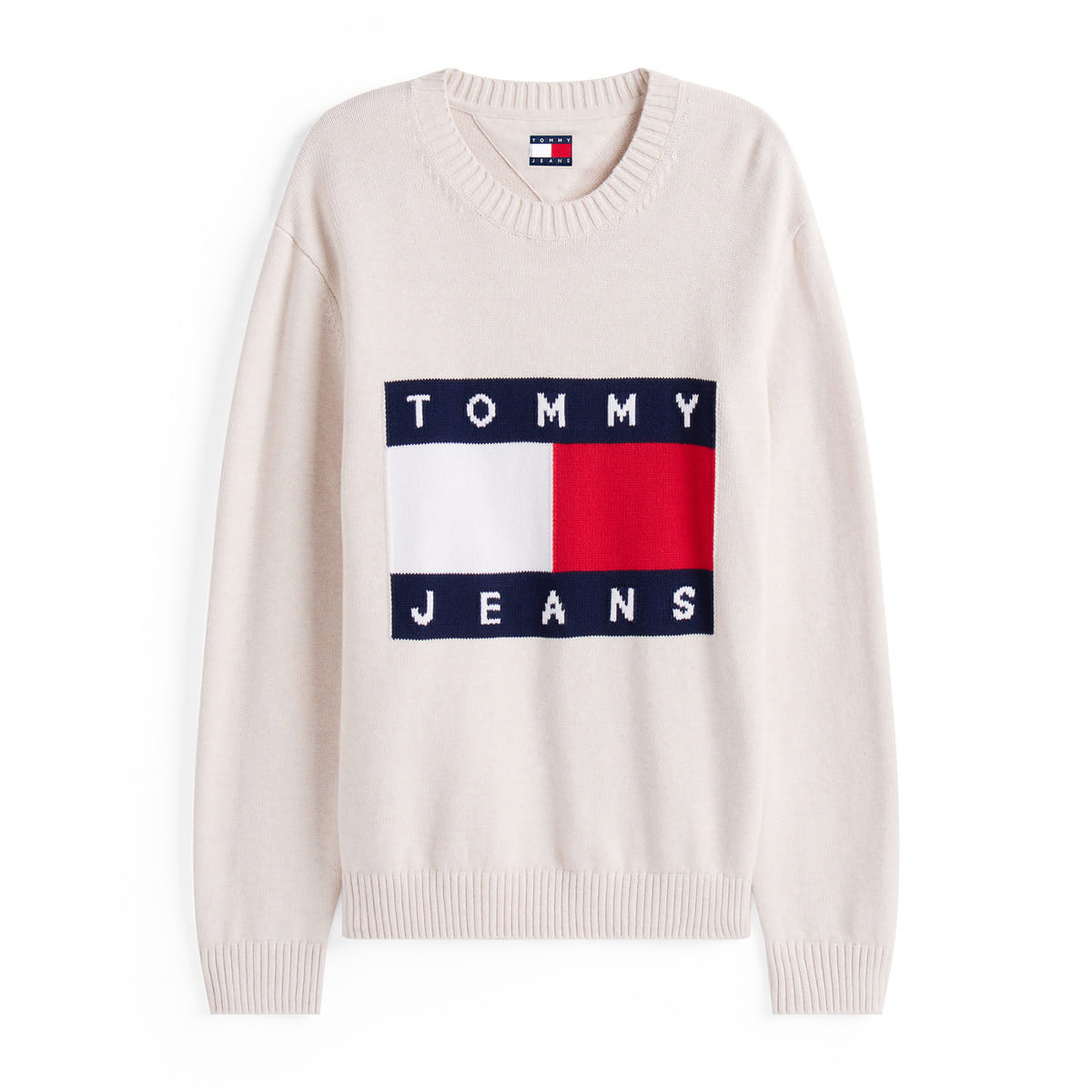 MAGLIONE GIROCOLLO MELANGE FLAG