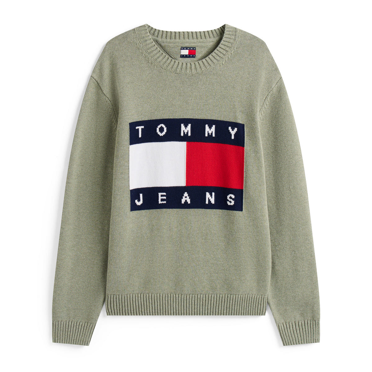 MAGLIONE GIROCOLLO MELANGE FLAG