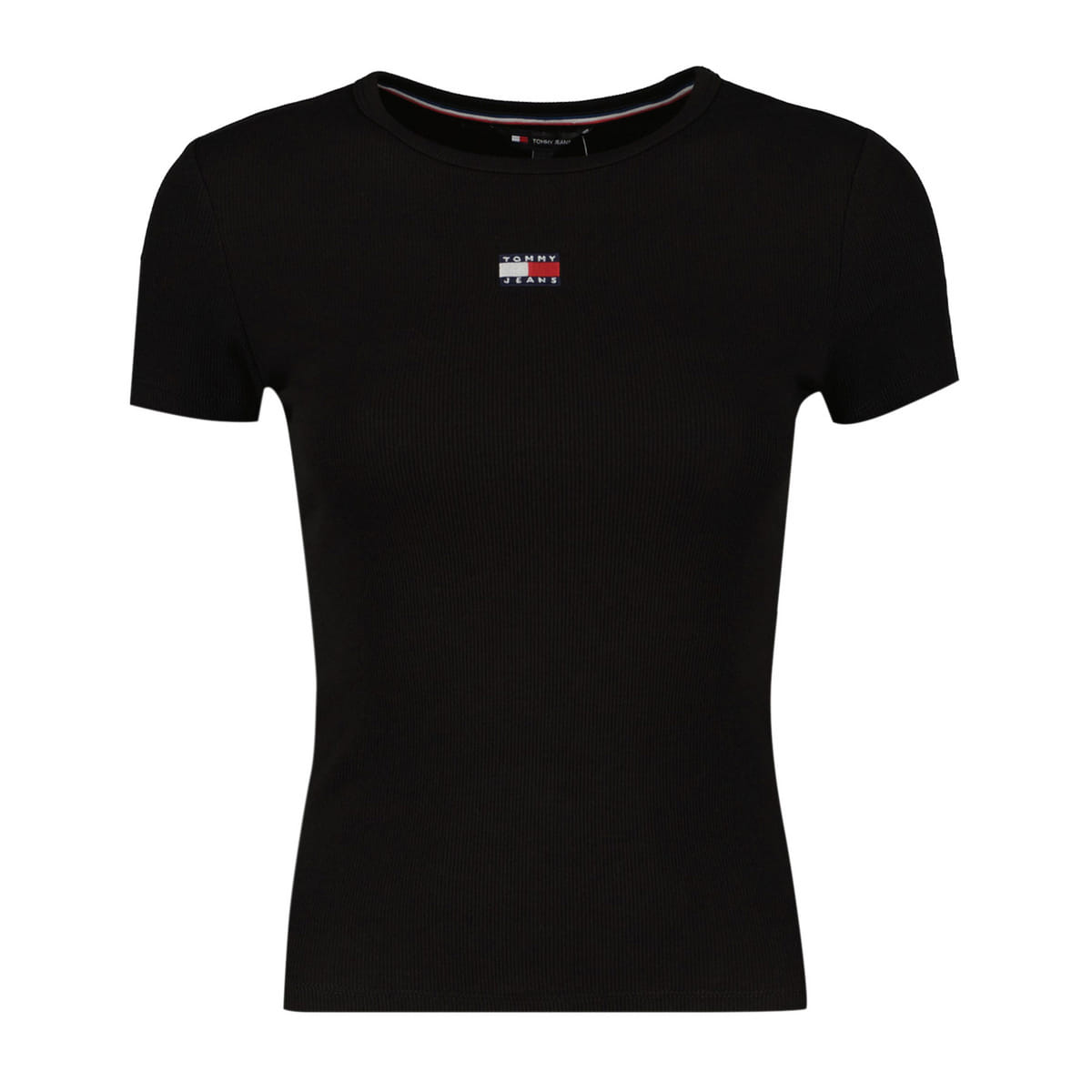 T-SHIRT SLIM A COSTE BADGE DONNA