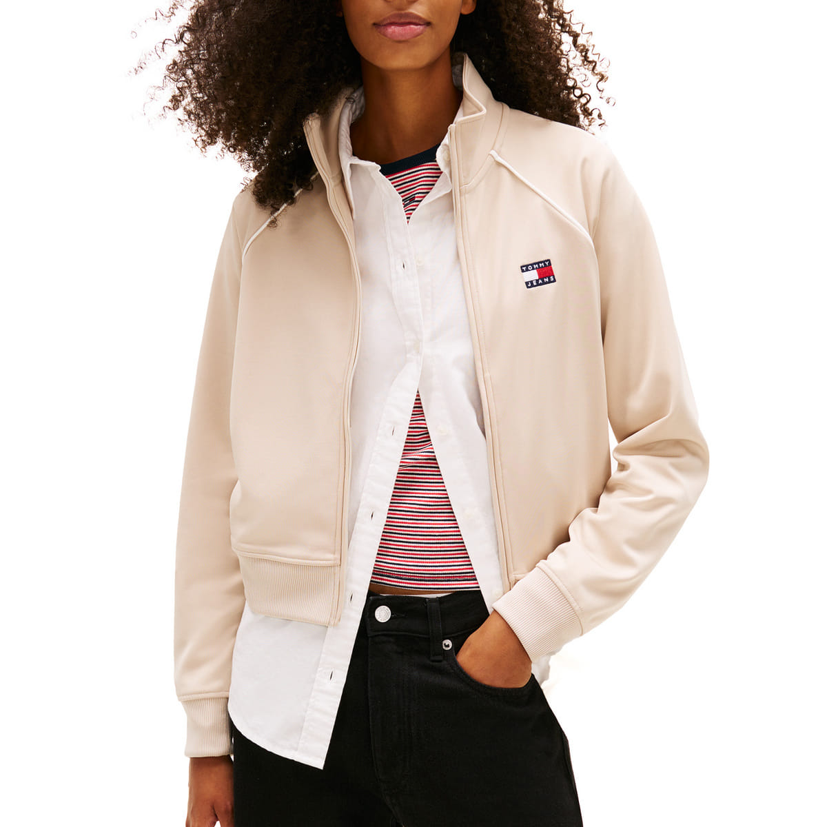 FELPA FULL ZIP BADGE TRACK DONNA