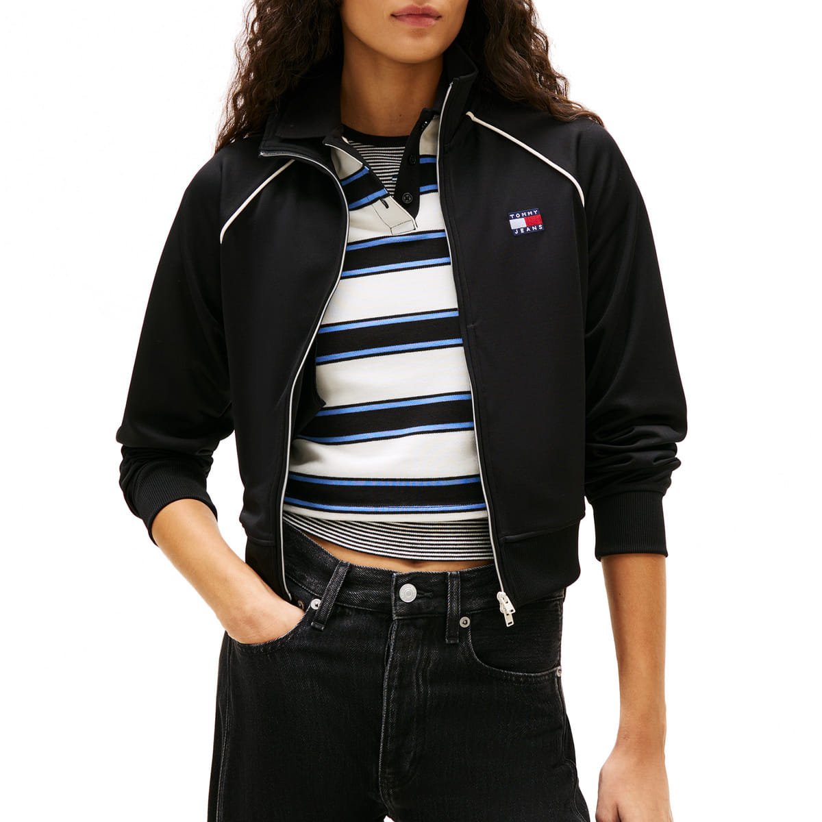 FELPA FULL ZIP BADGE TRACK DONNA