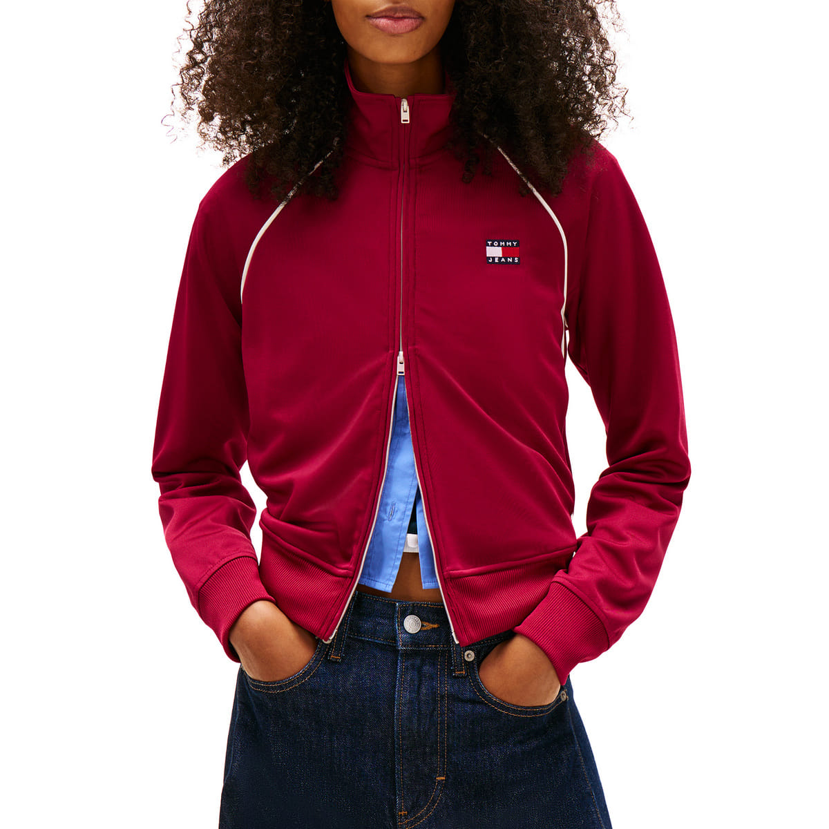 FELPA FULL ZIP BADGE TRACK DONNA