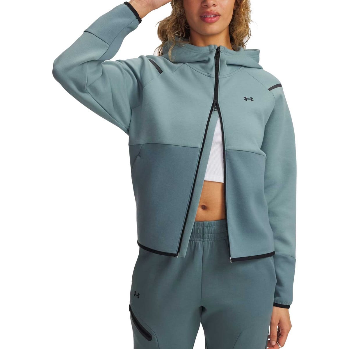 FELPA FULL ZIP CON CAPPUCCIO UNSTOPPABLE FLEECE DONNA