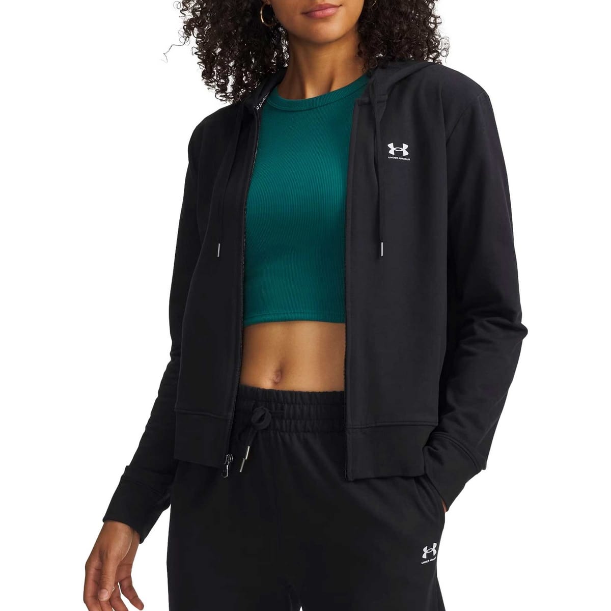FELPA FULL ZIP CON CAPPUCCIO SPORT DONNA