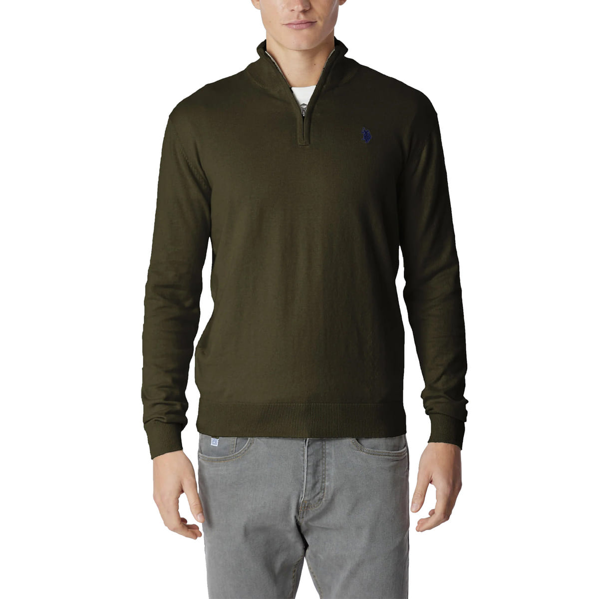 Maglione Dolcevita Uomo Casual Grigio Scuro Maglia Golf Pullover Slim Fit Aderente Collo Alto (S - Foto 6