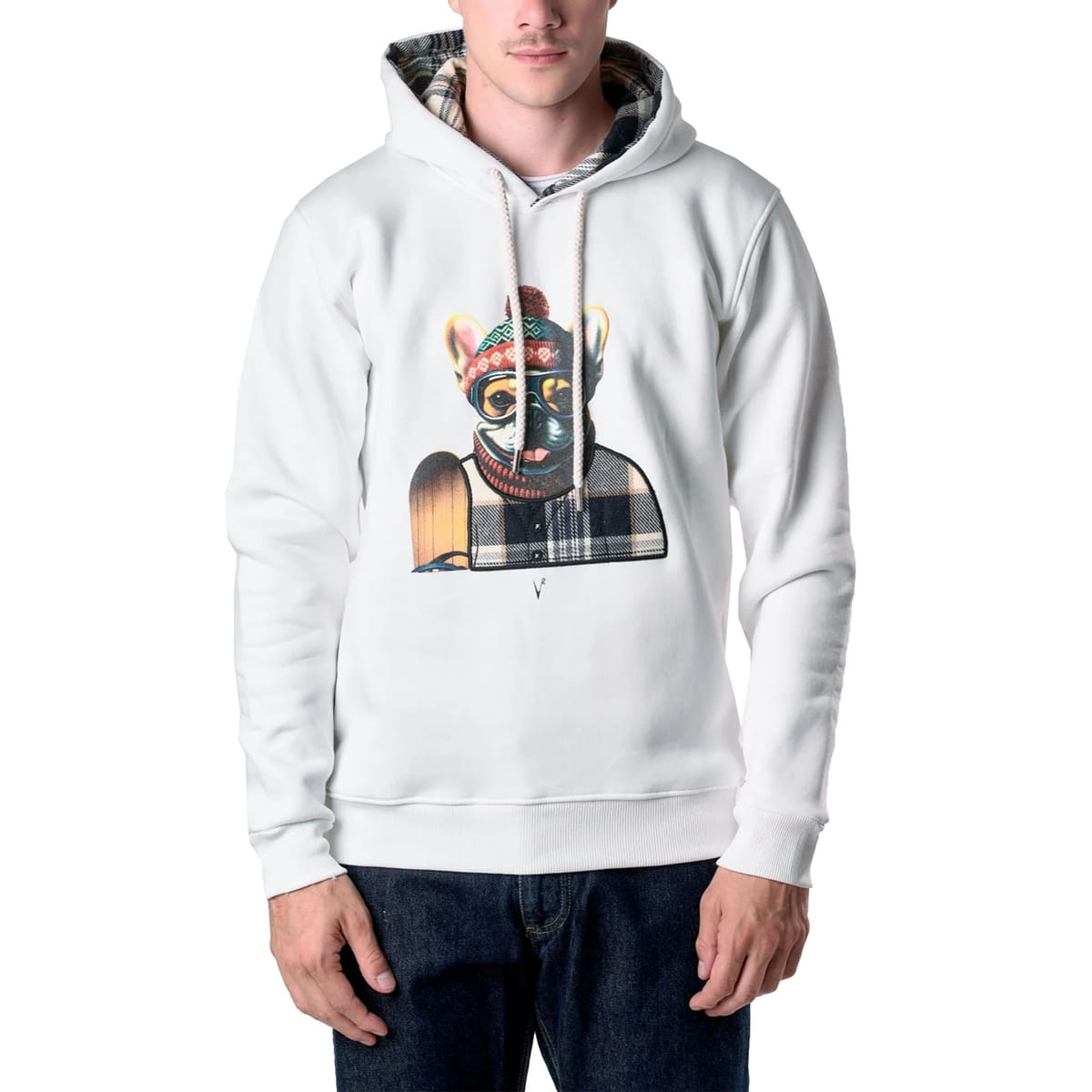FELPA CAPPUCCIO GRAFICA BULDOG