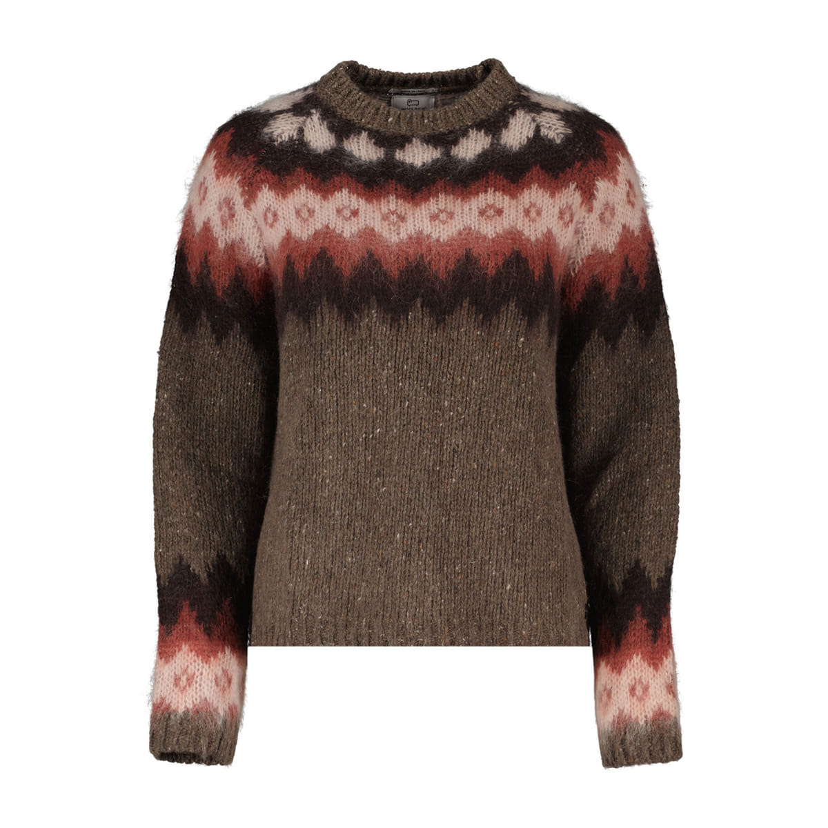 MAGLIONE GIROCOLLO FAIR ISLE LANA E MOHAIR DONNA